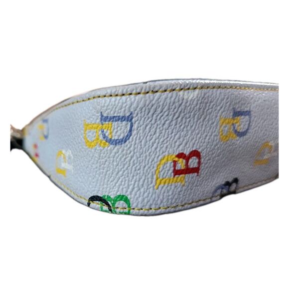 Dooney & Bourke Vintage Y2k Baby Blue Rainbow DB Monogram Small Crossbody Bag - Picture 6 of 12